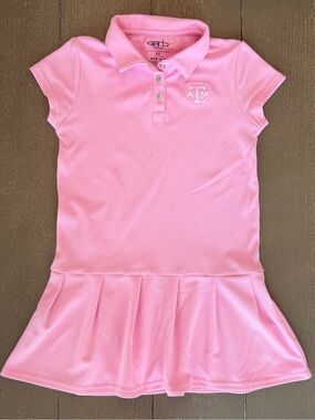 Garb Toddler Girls’ Short-Sleeve Texas A&M Aggies Pink Polo Dress • Size 5T